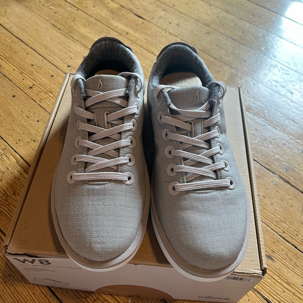 NEW Women’s Allbirds Wool Piper Woven Sneaker- Pewter Grey (Blizzard) - Size 8